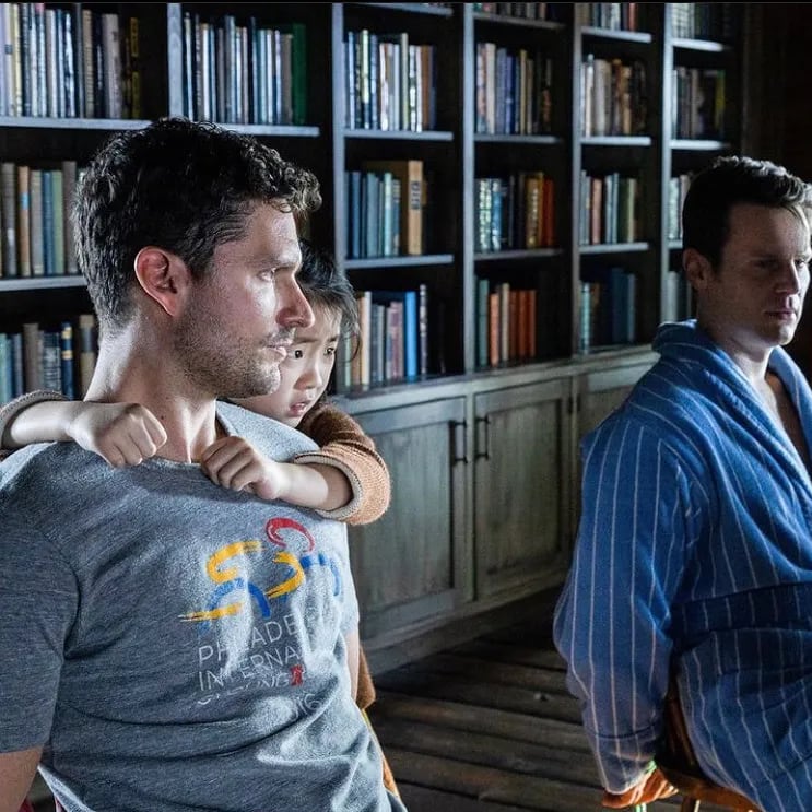 Ben Aldrige and Jonathan Groff in Knock at the Cabin